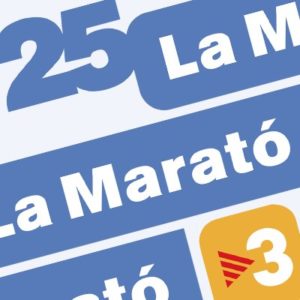 Imagen con las palabras La Marató TV3